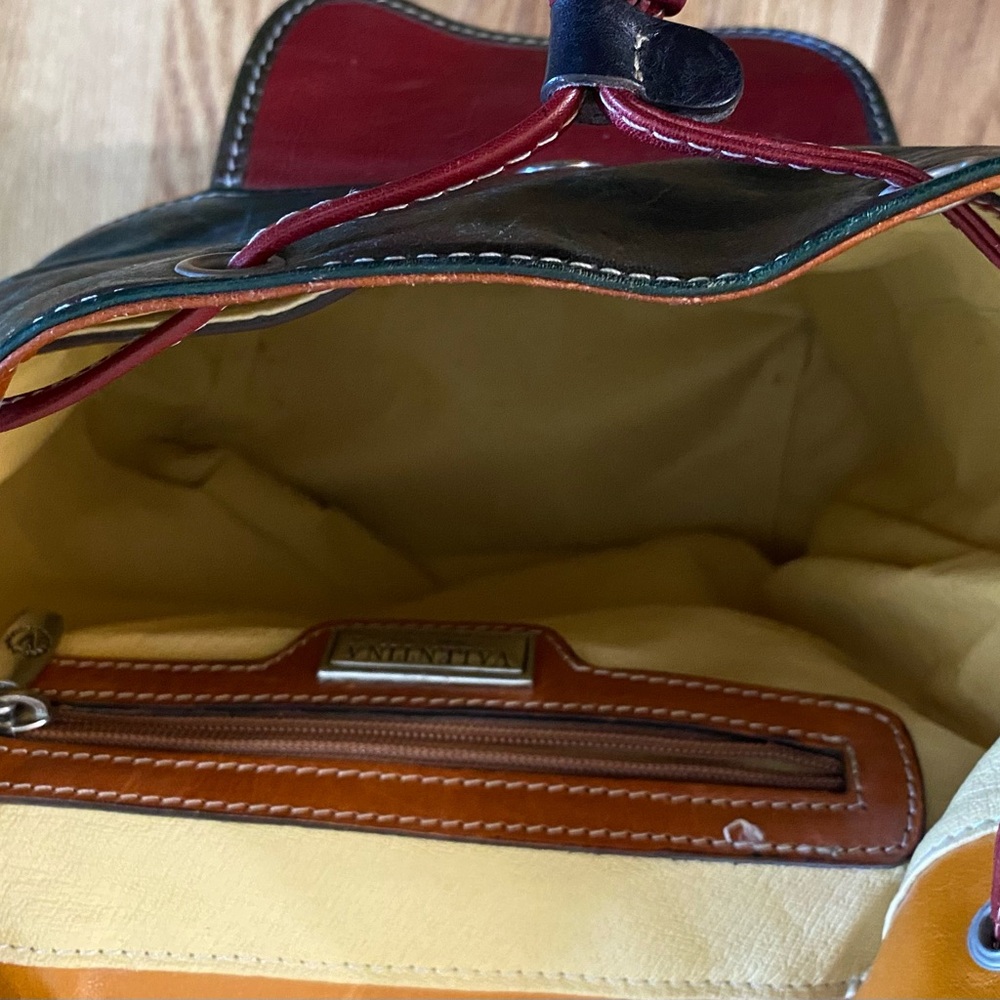 Italian Leather Multi Color Backpack - Picture 11 of 12